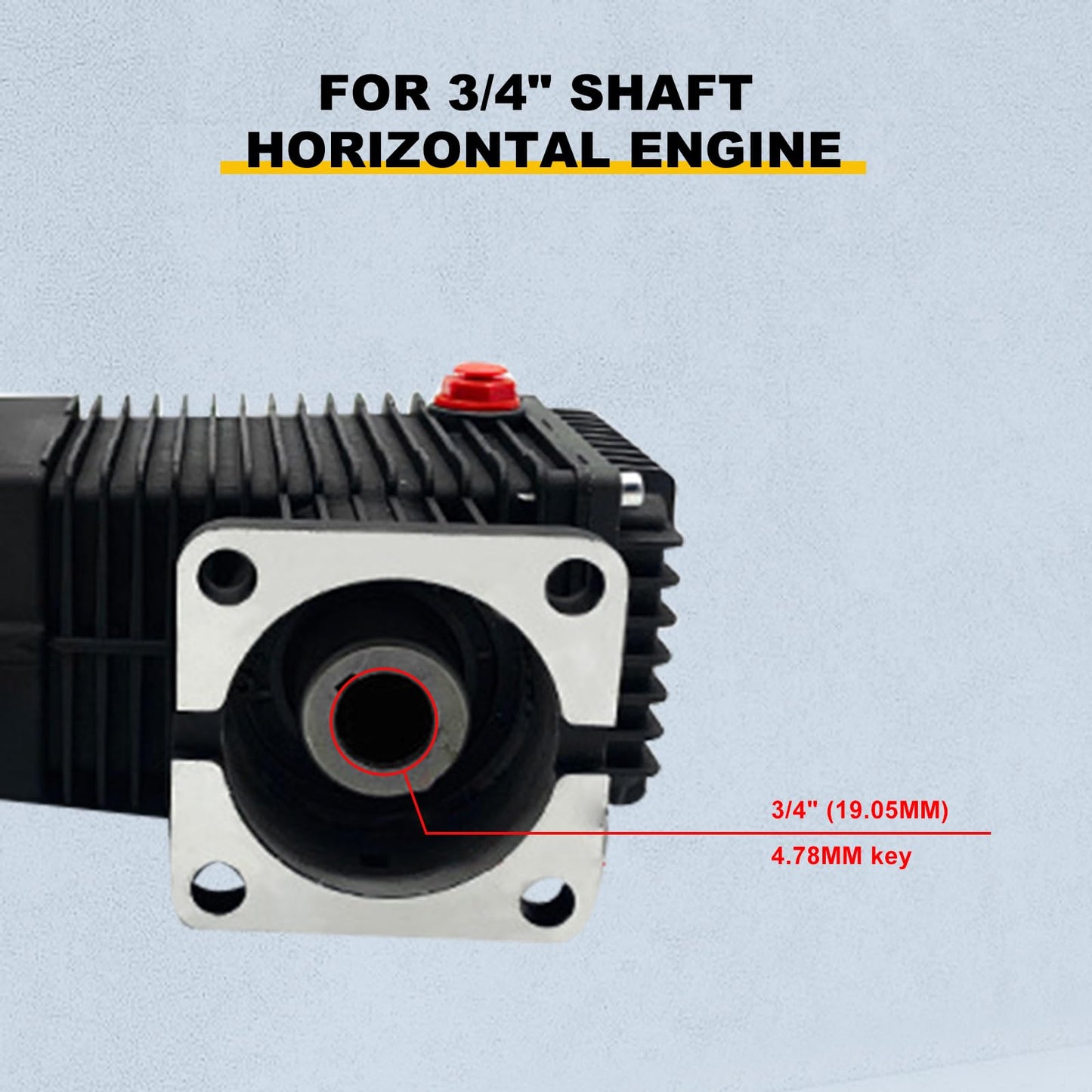 OCPTY Pressure Washer- Triplex Pump - 3/4 Shaft - 2200-3000 PSI - 3.3 GPM - Replacement Power Washer Pump - (2200-3000 PSI Horizontal) General AR For 5.5hp/6.5hp/7hp