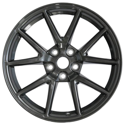 HOLUEKU New Single 18 x 8.5" 18 Inch Dark Charcoal Premium Aluminum Alloy Wheel Rim Fits for Tesla Model 3 2017 2018 2019 2020 2021 2022 2023, 96276 OEM Design Replacement Rim, ALY96276U35N