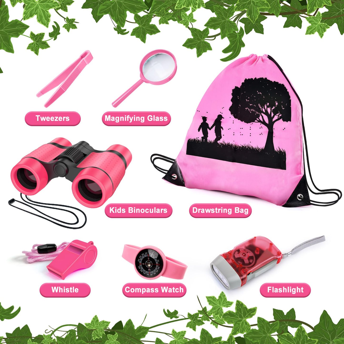 YOPINSAND Kids Explorer Kit & Bug Catcher Kit, Camping Gear for Kids, Outdoor Exploration Set with Backpack & Binoculars, Ideal Outdoor Adventure Toys for Boys Girls 3-12