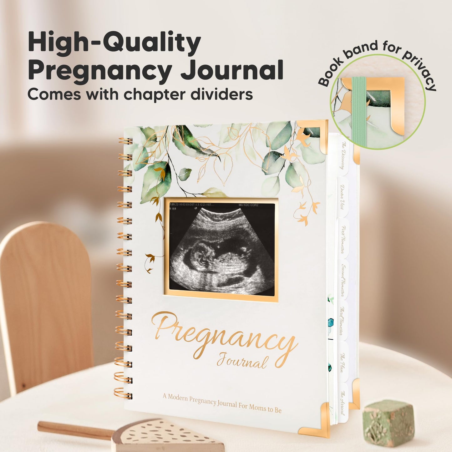 Pregnancy Journal for First Time Moms Gifts - 90 Pages Hardcover Pregnancy Memory Book, Beautiful & Cute Baby Book Keepsake, Ultrasound Baby Scrapbook, New Mom Gifts for Mother's Day (Alpine)