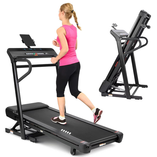 3.5HP Folding Treadmill for Home, 350 Lbs Capacity, Compact Space Saving Design, with -3% to 15% Incline Downhill & Uphill, 1-12.4 MPH Speed, APP Connectivity for Home Fitness