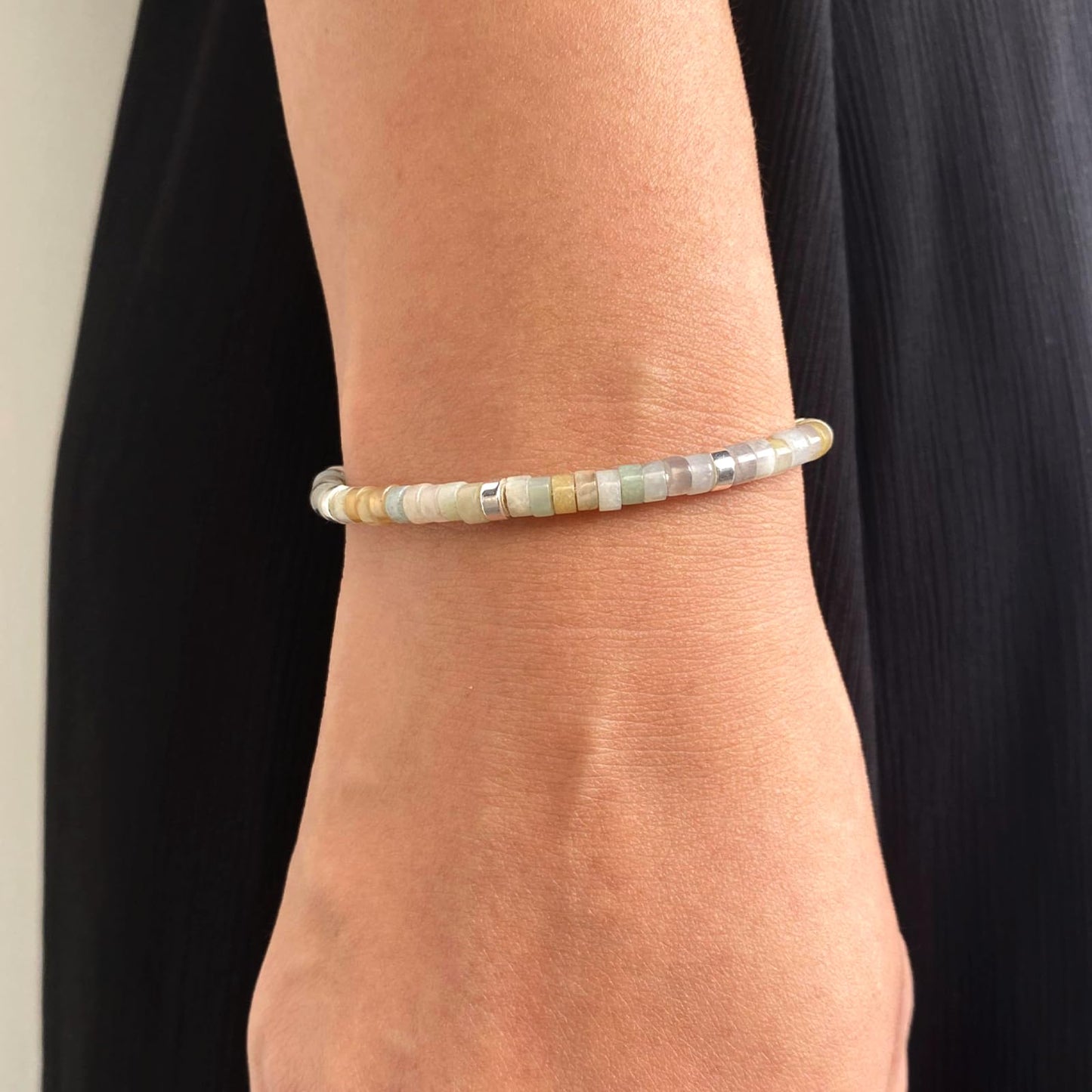 yupoxiu Inspirational Gifts Healing Natural Stone Bracelets - Thinking of You, Get Well Soon Encouragement Gifts Strength Bracelets for Women Friends Sister (Amazonite & Life is Tough)