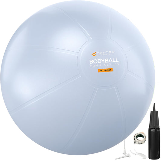 MANTRA SPORTS Exercise Ball – Yoga Ball for Pilates & Fitness - Birthing for Pregnancy, Stability, Core, Balance, Therapy for Physical Rehab, Workout for Home Gym & Office Chair, Fast Pump Included
