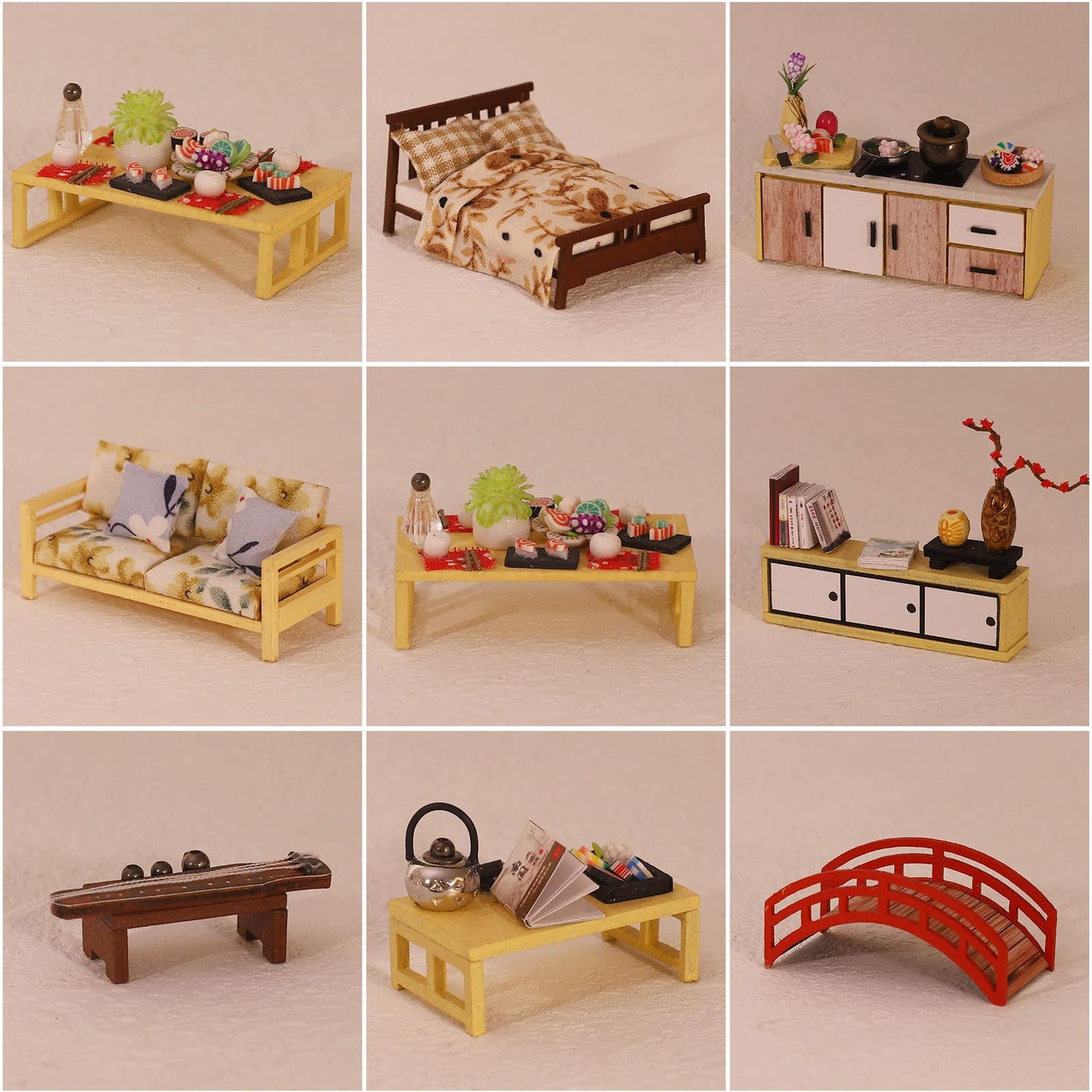 GuDoQi DIY Miniature Dollhouse Kit, Tiny House kit with Furniture, Miniature House Kit 1:24 Scale, Great Handmade Crafts Gift for Birthday Christmas Day, Villa with Courtyard