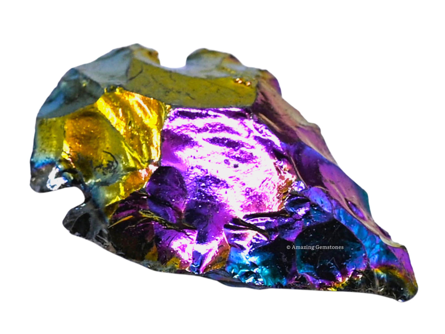 Amazing Gemstone Titanium Aura Fancy Jasper Quartz Arrowhead, Crystal and Healing Stone Flint Rock Arrow Head - 1 to 1.5 Arrowheads for DIY Project Craft Point Jewelry Making