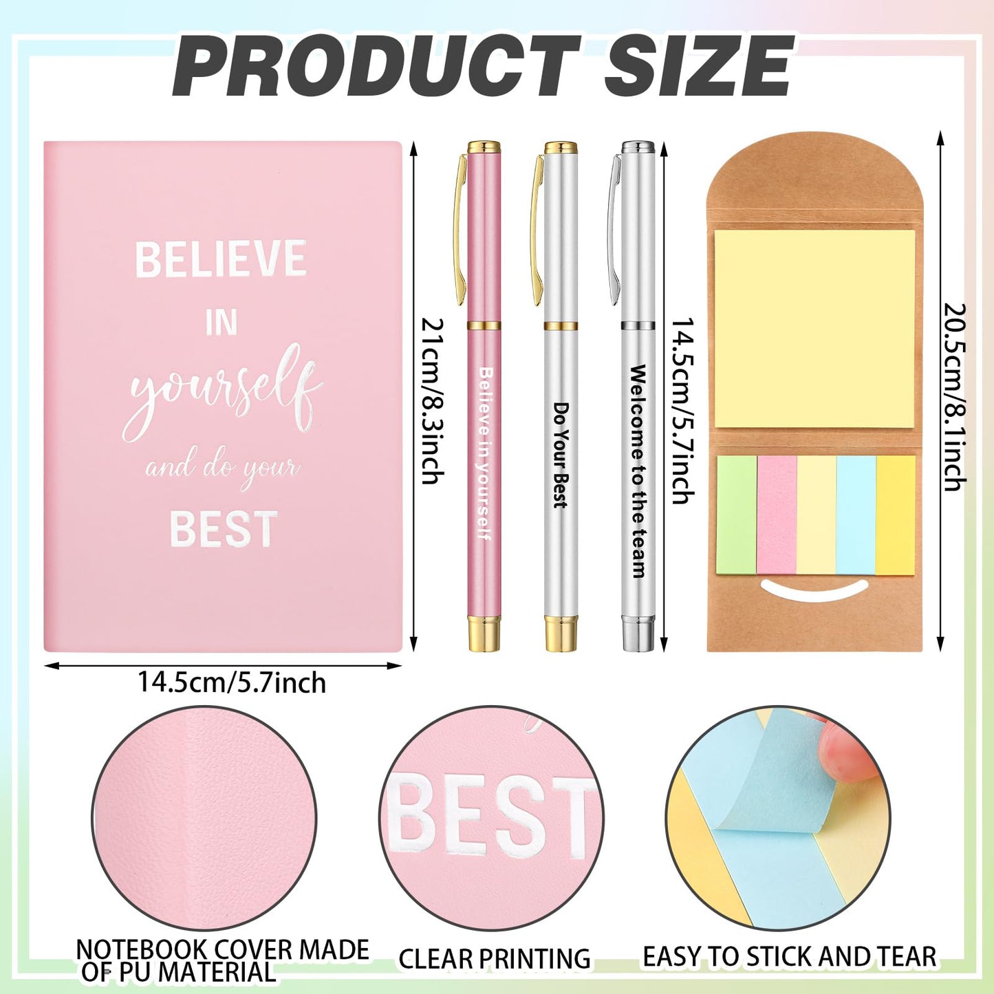 Teenyyou 7 Pcs New Employee Welcome to The Team Gift Set for Him or Her Welcome to The Team Gift Box Holiday Gifts Include 20oz Tumbler Notebook Pens and Sticky Note for New Employee Worker(Pink)