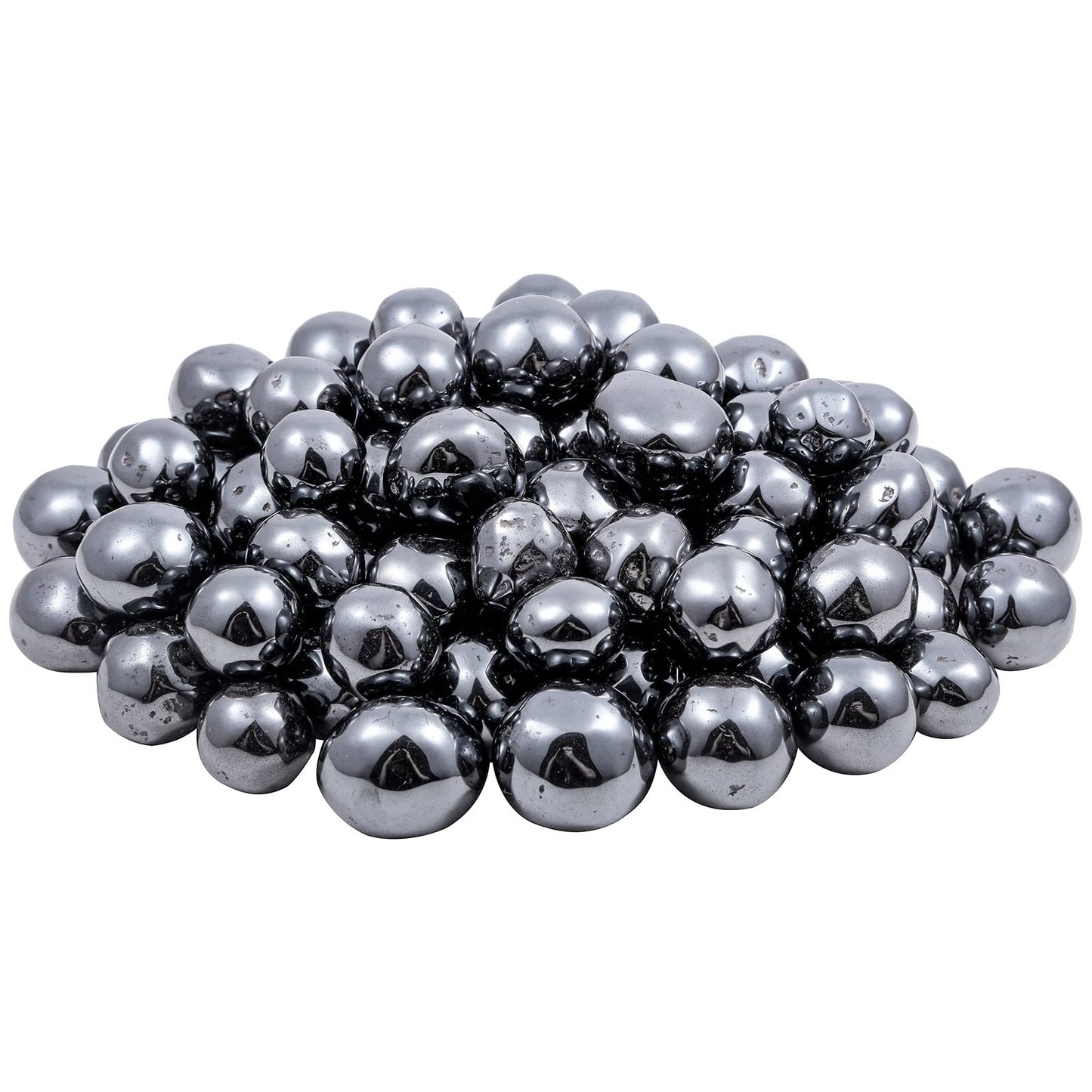 mookaitedecor 1 Pound Crystal Tumbled Stones Polished Crystals Bulk for Wicca, Reiki Healing, Decoration, Hematite, Irregular Shape