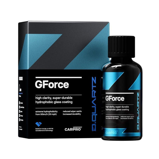 CARPRO DQUARTZ GForce Glass Coating - Windshield & Window Rain Repellent Glass Treatment Sealant Ceramic Coating for Crystal-Clear Vision - Super Durable Hydrophobic Slickness - (50mL Kit)