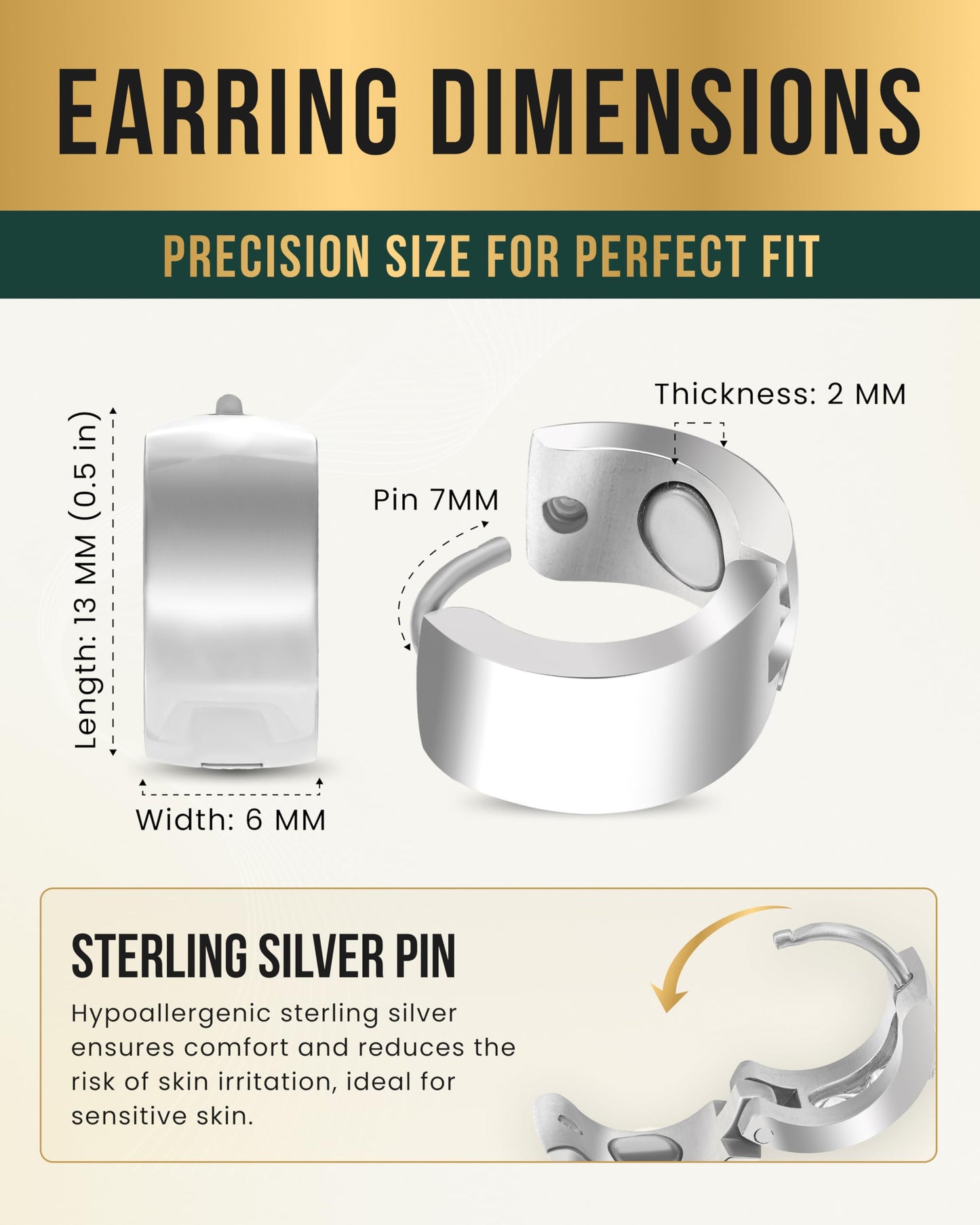 MagnetRX Magnetic Earrings for Women – Premium Magnetotherapy Lymphatic Earring Polished Stainless Steel – Womens Lymphvity Magnetic Therapy Acupressure Earrings (Silver)