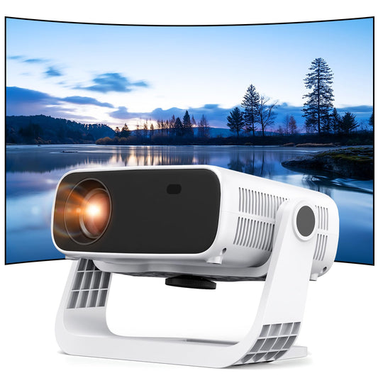 Zdk 2025 Smart Projector with Wifi And Bluetooth - Portable Mini Projector For Home Theater, Compatible With Netflix, 1080p 4k, Auto Keystone,Smartphone, Hdmi, Usb, Av, Fire Stick, Ps5, Includes Stand