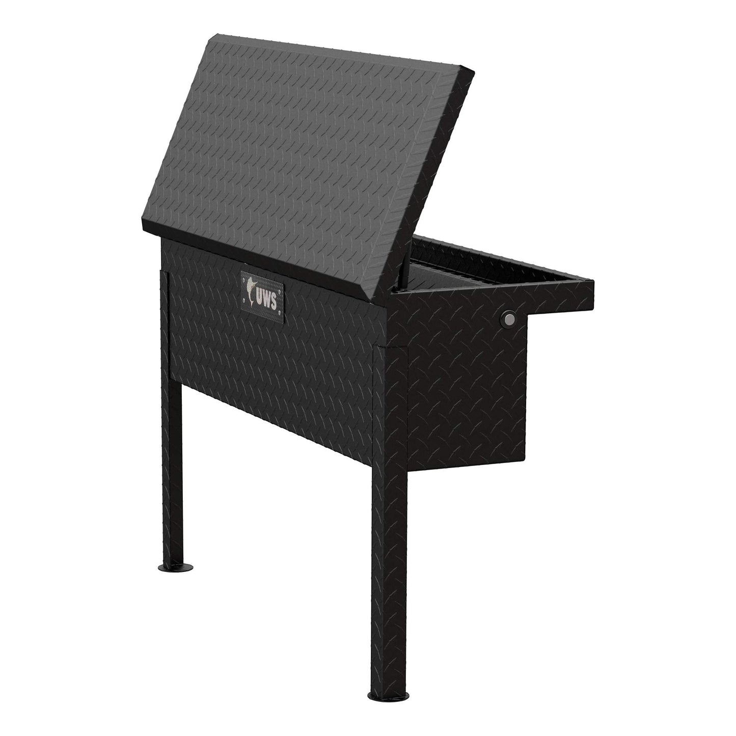 UWS EC30363 36-Inch Matte Black Heavy-Wall Aluminum Truck Side Tool Box with Low Profile, RigidCore Lid