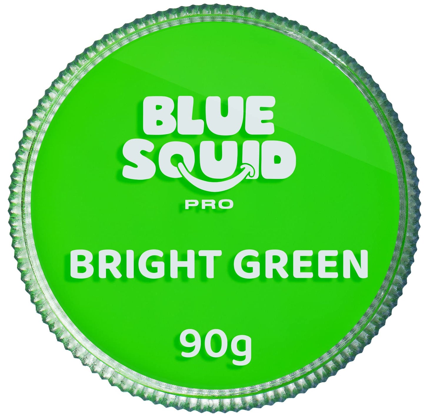 Blue Squid PRO Face Paint - Professional Water Based Single Cake Facepaint & Body Paints - SFX Makeup, Kids Adults Face Painting for Costume, Halloween, Cosplay - Classic Bright Green 90g / 3oz