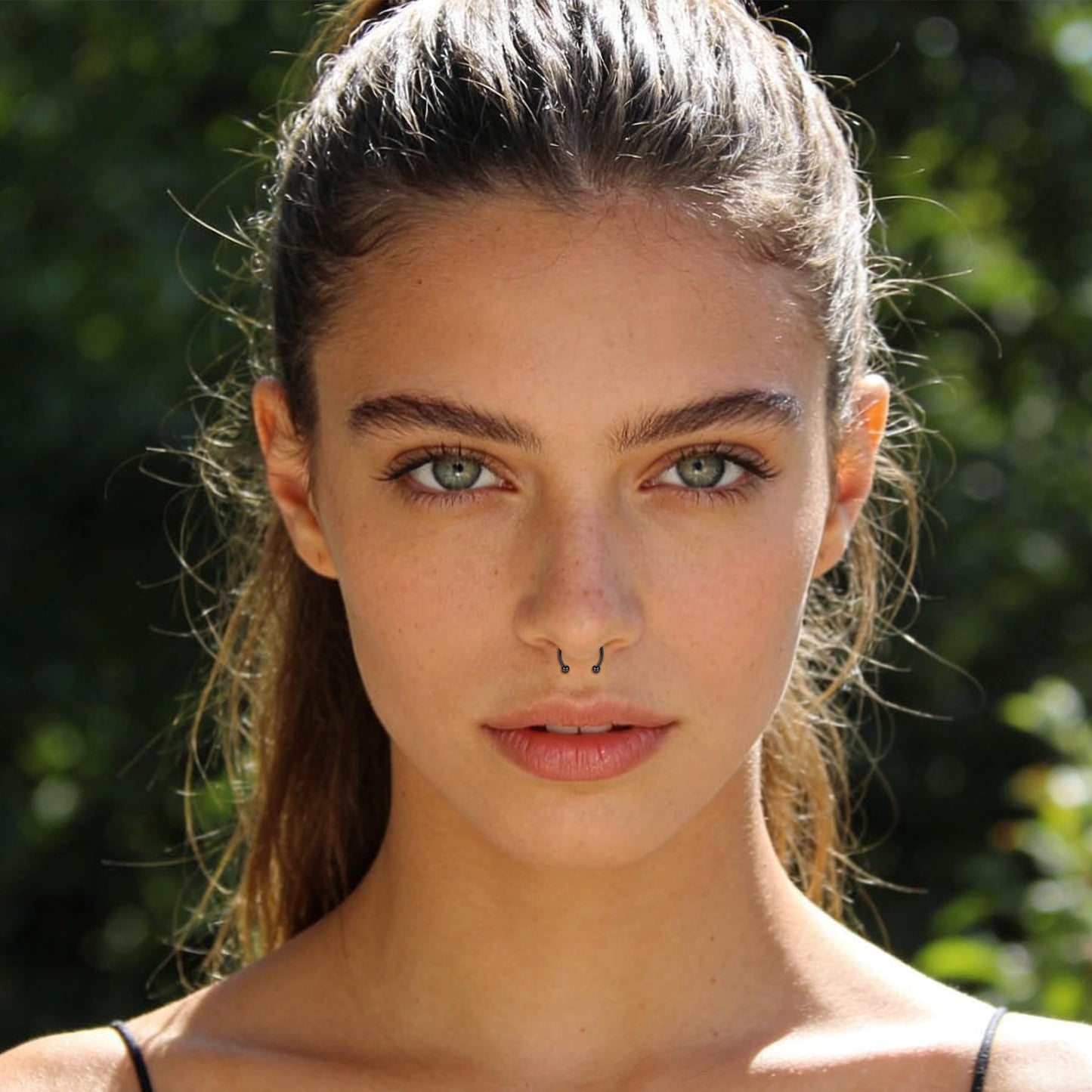 JFORYOU FORYOU Fake Nose Ring Fake Septum Fake Nose Piercing Rings for Women Faux Nose Piercing Clip on No Pierced Non Piercing Faux Body Piercing Jewelry for Women Men