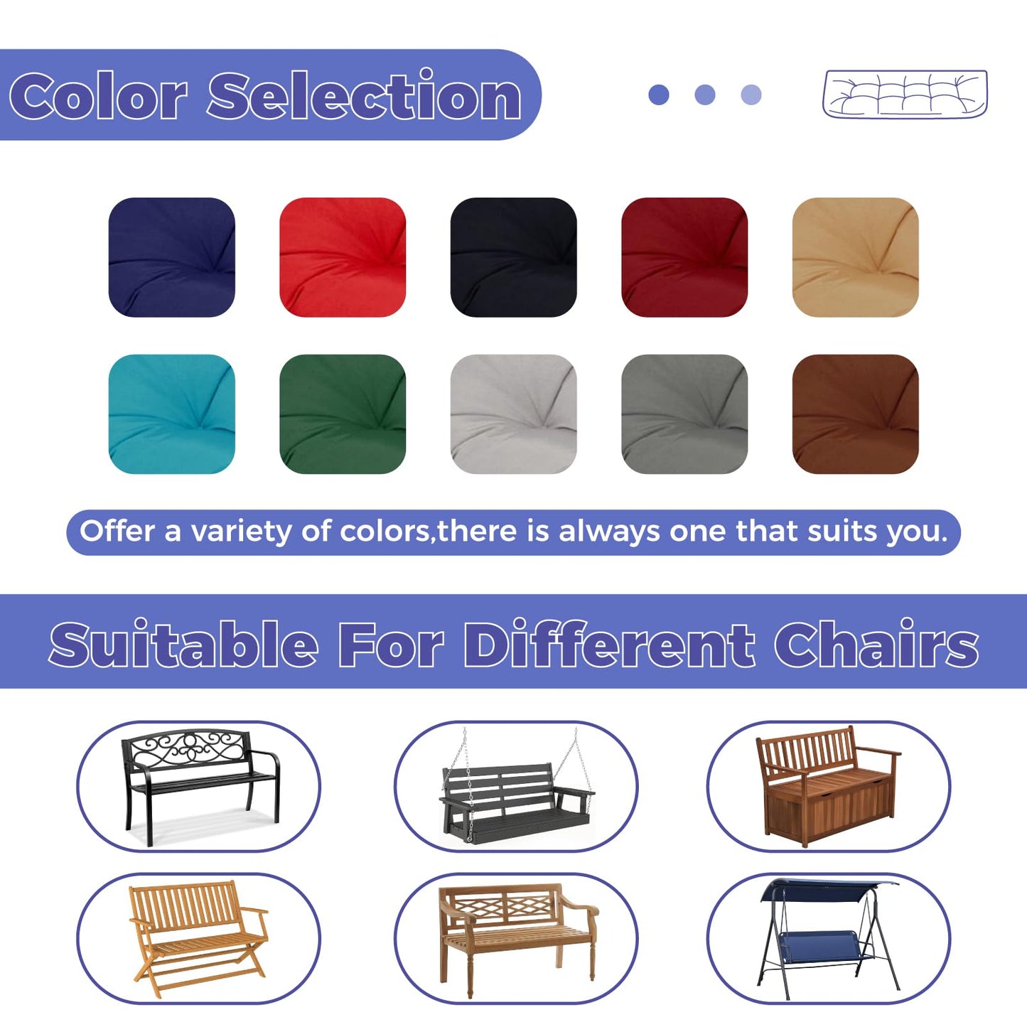 Eoieov Outdoor Printing Bench Cushion 51x 20 Water Resistant Floral Cushion for Patio Swing Porch Loveseat Garden Bench Indoor Shoe Storage Window,Green Printing