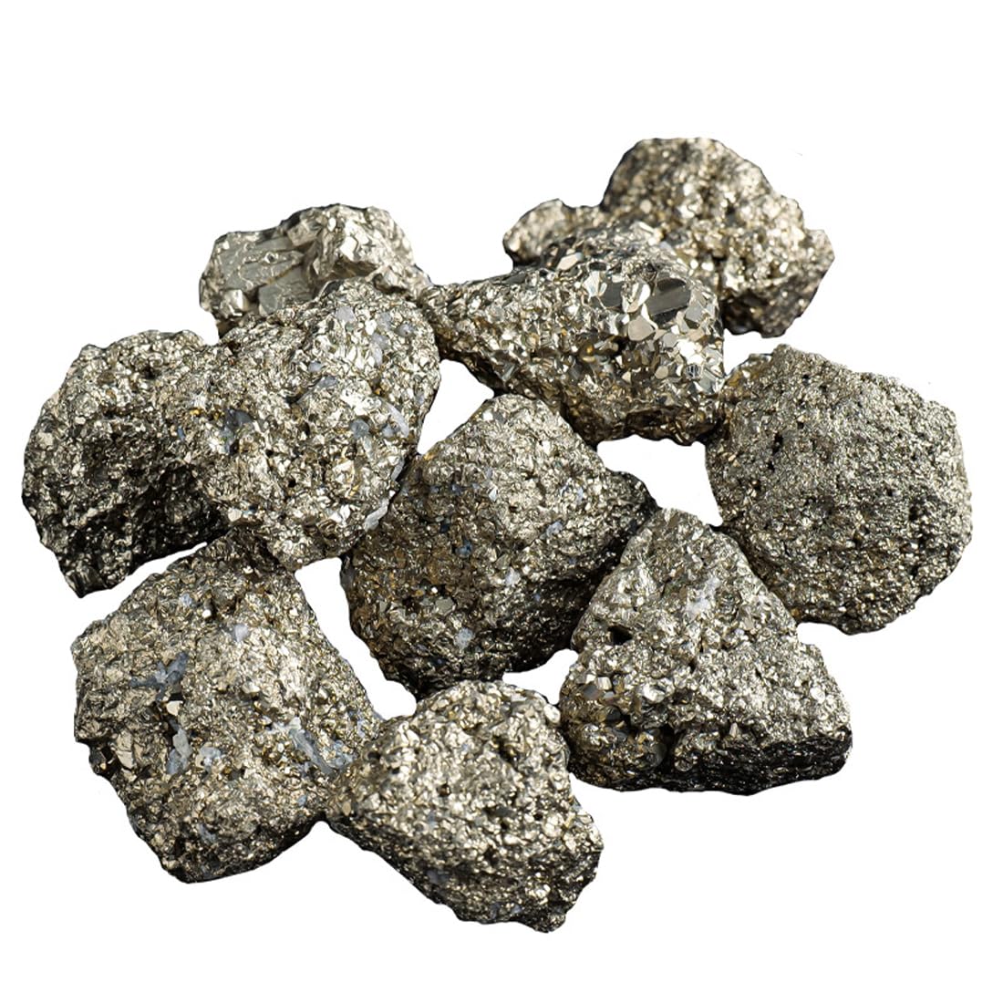 Chalcopyrite Raw Crystals, Large 1.25-2.0" Healing Crystals Natural Rough Stones Crystal for Tumbling, Cabbing, Fountain Rocks, Decoration, Polishing, Wire Wrapping, Wicca & Reiki
