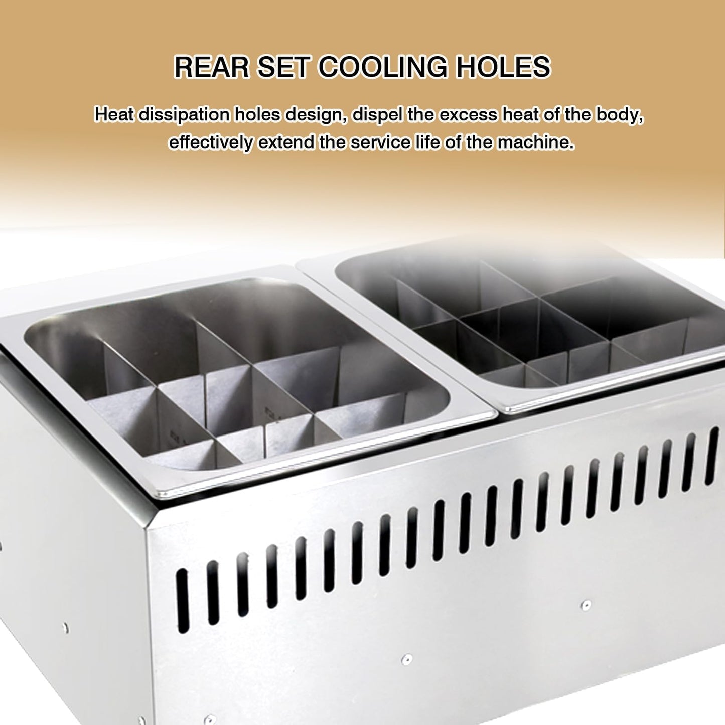 HARMONY PALACE Stainless Steel 27-Compartment Oden Cooker, Triple Cylinder, 110V 3.6KW, 16A Plug, 32.67x16.93x10.24inch, Commercial & Home Use, Japanese Fish Cake Soup Warmer, Food Warmer