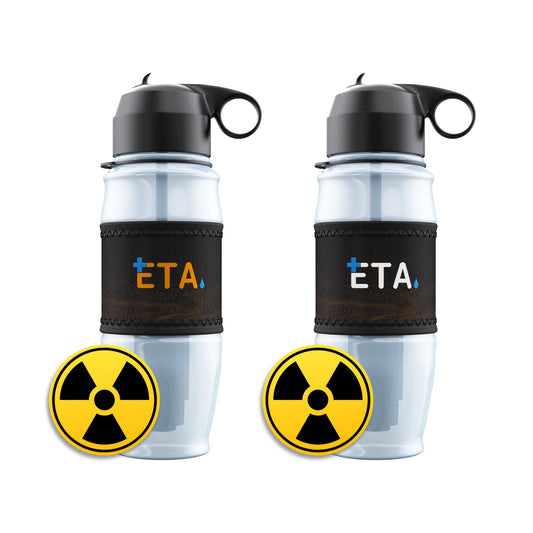 Bundle Deal | ETA Alkaline Water Filter Bottle | Removes up to 99.99% of Harmful contaminants, 9.5pH | Protects The Nutrient & Mineral Value from Filtration | Made in USA (Extreme - Orange + White)