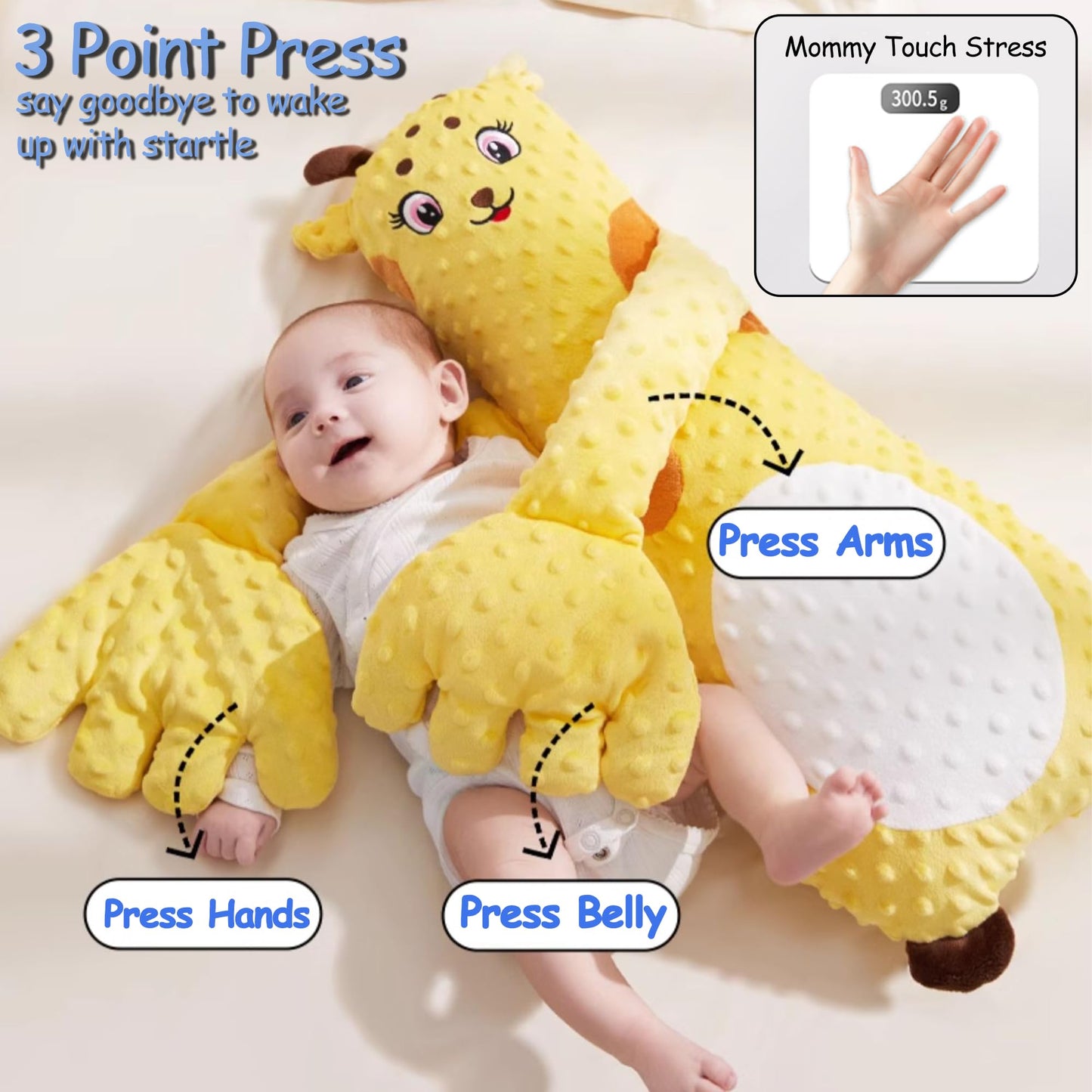 Joyfubabe Baby Soothers Toys, Cute Animal Plush Stuffed Doll Toy for Girls Boys, Plush Figure Soothing Toys for Home and Travel