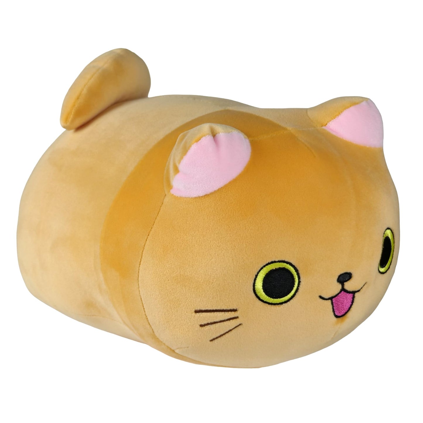 Pineapple Cute Orange Cat Plush Toy Pillow, Soft Kawaii Stuffed Animal, Squishy Plushie for Kids & Adults, Gift for Girls & Boys (10 Inch)
