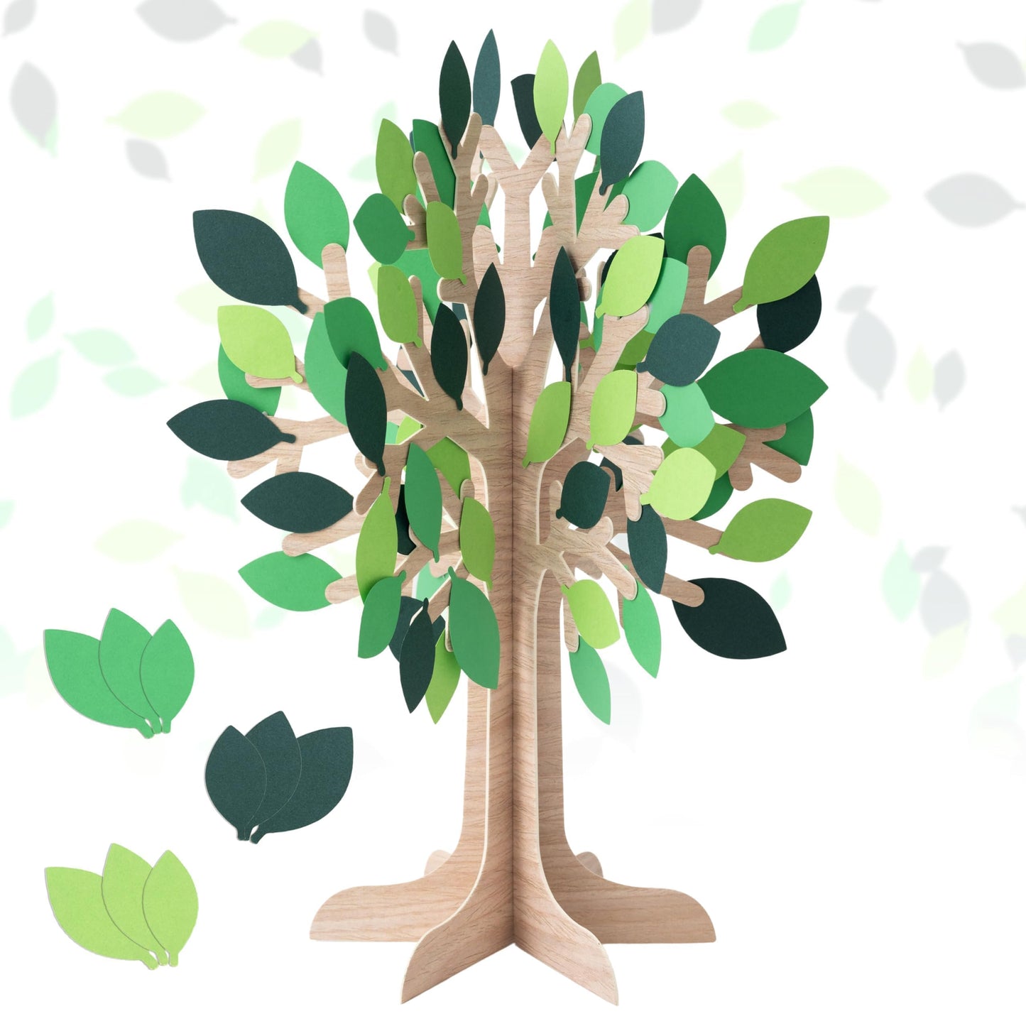 Cheerland Tree of Life Centerpiece Table Decor Thankful Tree for Kids Classroom Activity Fun Gratitude Trees Kit Rustic Woodland Party Supplies Spring Green Leaves 3D Customizable School Decorations