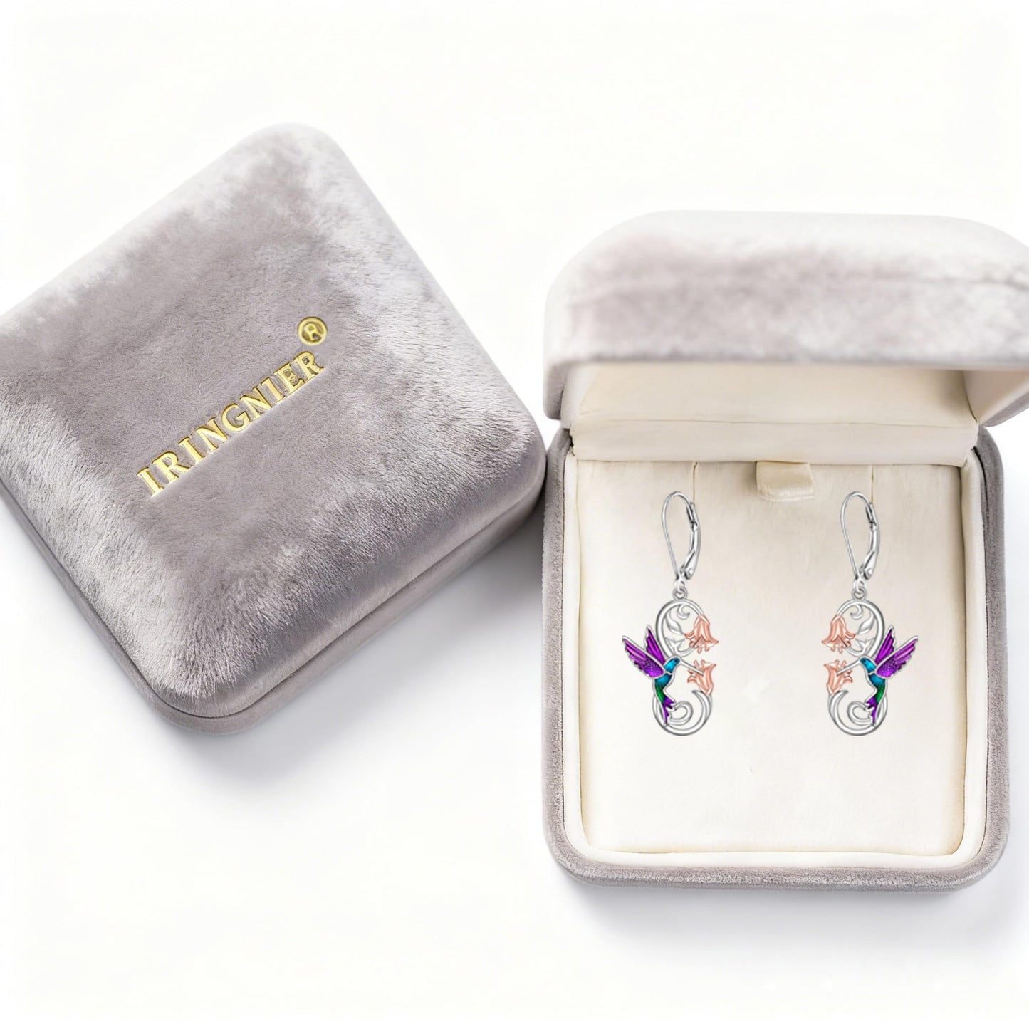 925 Sterling Silver Hummingbird Earrings Bird Flower Earring for Women Mothers Day Christmas Jewelry Gifts for Women