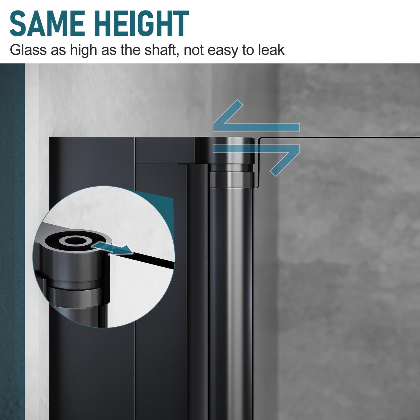 ELEGANT Bifold Frameless Glass Shower Door 32 in.W x 72 in.H Pivot Swing Shower Doors with 1/4 in. Clear Tempered Shower Glass Panel in Matte Black Semi-Frameless Shower Door