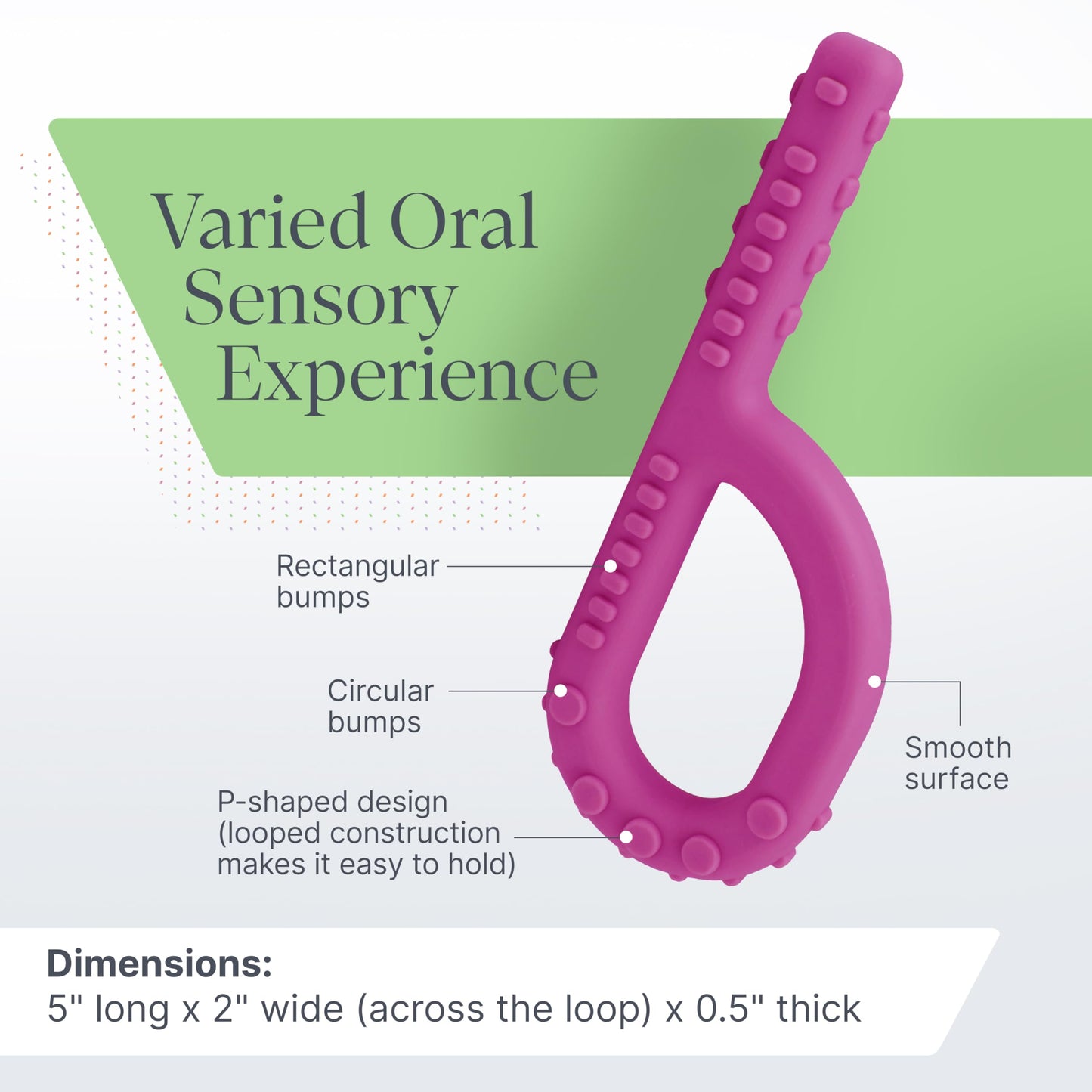 ARK Textured Grabber Sensory Chew Combo, Sensory Toys for Kids and Adults, Chewy Fidget for Autism, ADHD, SPD, Anxiety, Medical-Grade Oral Motor Therapy Tools, Standard/XT, Magenta/Lime Green