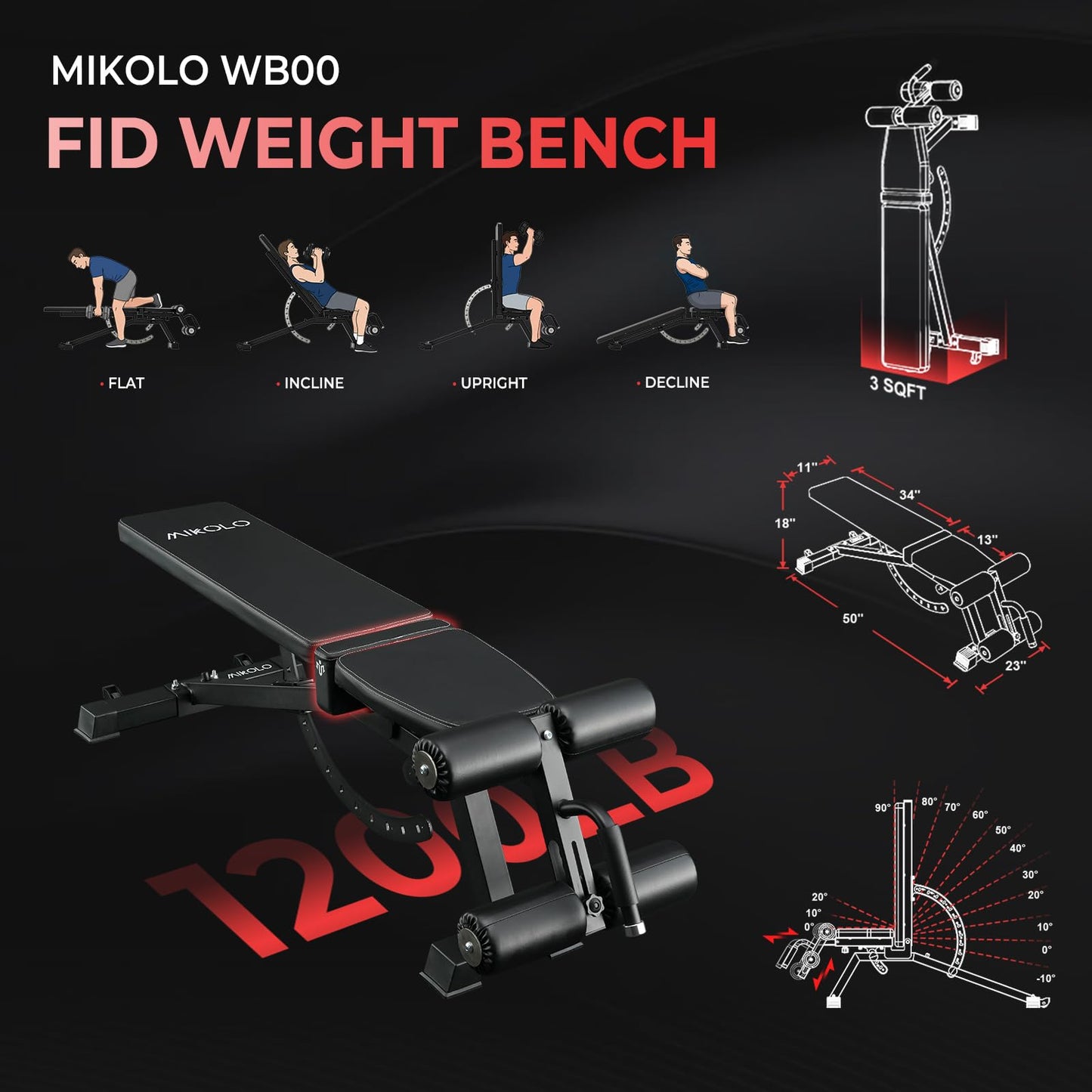 Mikolo Power Cage, 2000LB Power Rack with Independent Dual Pulley System, Multi-Function Home Gym Workout Machine for Cable Crossover (Black 001)