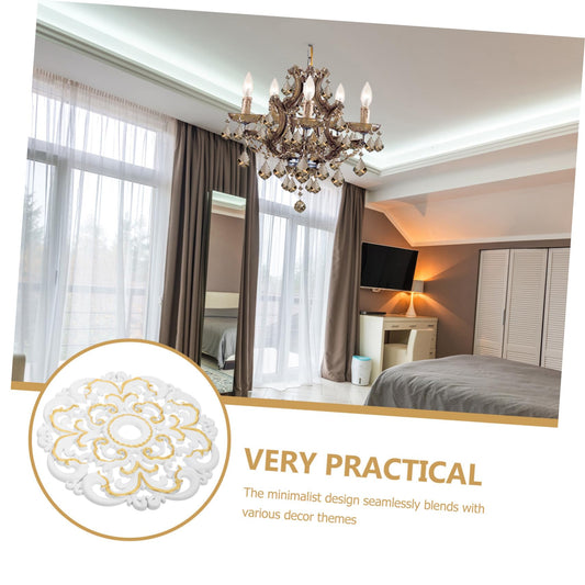 IWOWHERO Traditional Ceiling for Chandelier and Ceiling Fan Decorative Round Light Fixture Cover Elegant Construction for Home Bedroom Living Room Decor