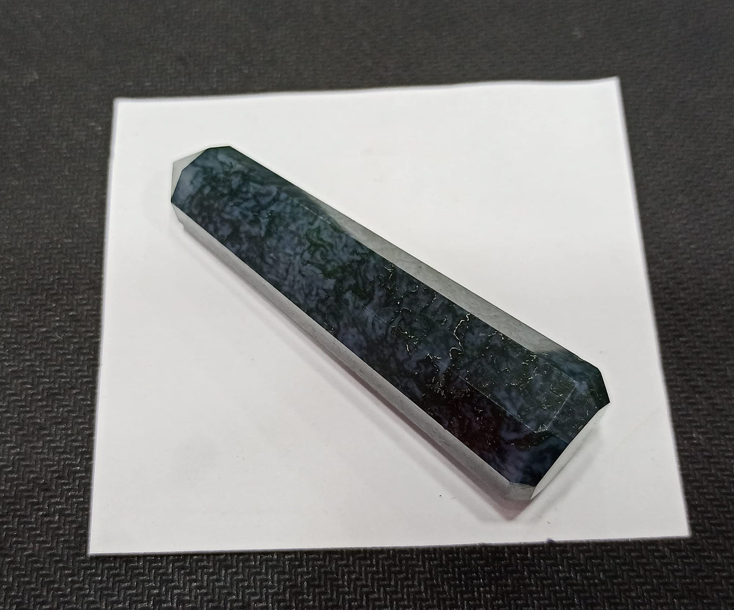 WholesaleGemShop 3 Inch Moss Agate Gemstones Obelisk Tower Jumbo Facet Aura Rock Crystal Natural Polished Earth Wand Spirit