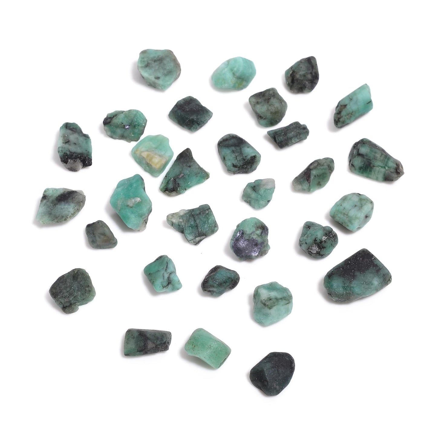 GEMKORA 50 carats Raw Green Emerald Stone Lot, Rough Gemstone, Natural Crystals, Chakra Crystals, Healing Stones, Wholesale Pack, Jewelry Making Supply, Supply, (6 to 8pcs)