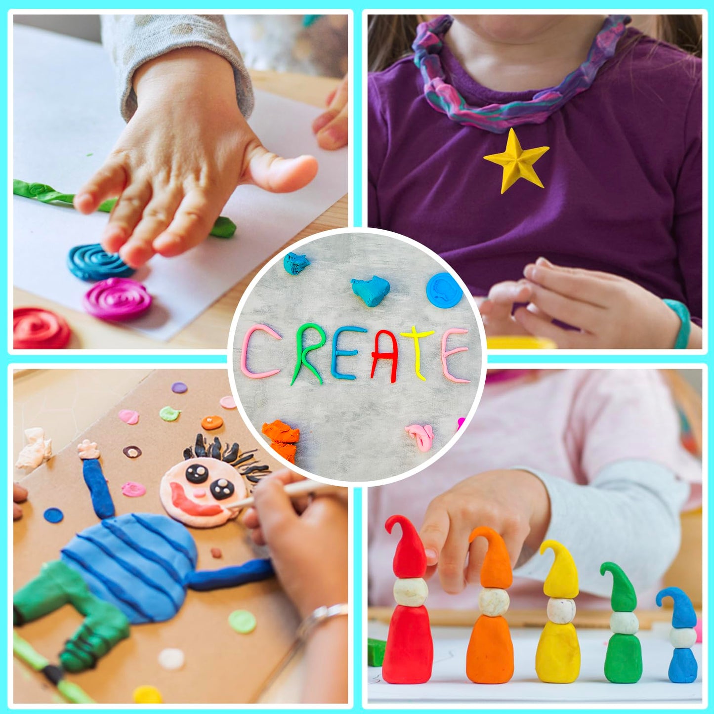 ESSENSON Air Dry Clay 210 Colors, Modeling Clay for Kids, DIY Molding Magic Clay for with Tools, Toys Gifts for Age 3 4 5 6 7 8+ Years Old Boys Girls Kids