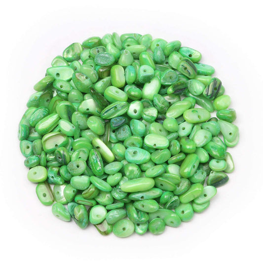 500 pcs Natural Chip Stone Beads, Green 5-8 mm Irregular Gemstones Healing Crystal Loose Bead for Jewelry Making Bracelet Crafting