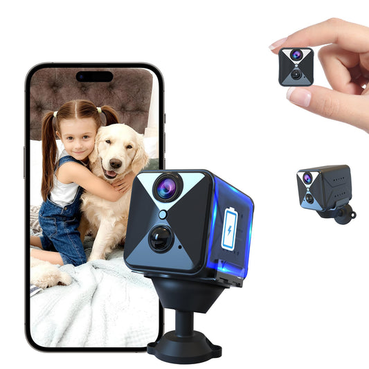 Hidden Camera, 4K Spy Cam with AI Motion Detection, Real-Time Recording, Night Vision, Cloud & SD Storage – Mini Nanny Cam for Baby, Pet & Elderly Monitoring