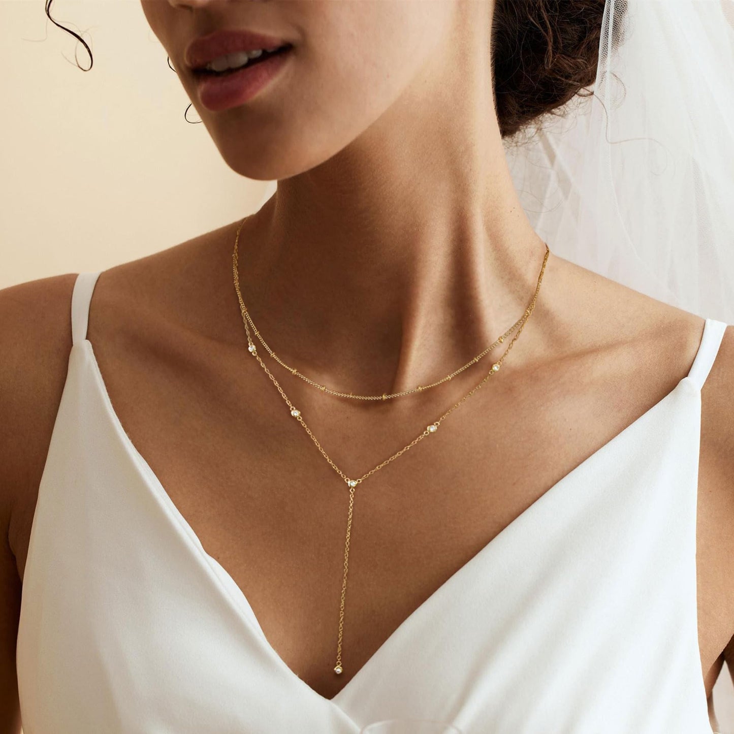 Fwlisesa Layered Necklaces for Women, Dainty Long Boho Necklaces 14k Gold Plated Layering Necklaces for Women Trendy Jewelry Sets Boho Long Body Chain Necklace Fashion Accessories Gold Jewelry Set