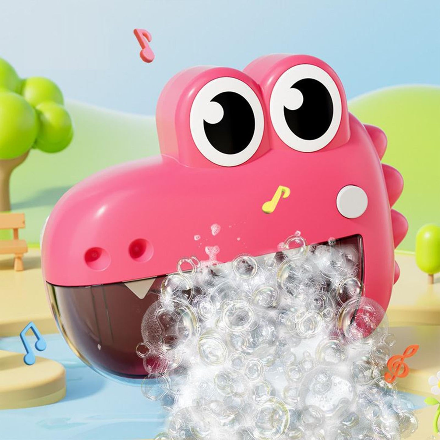 Bubble Bath Machine - bathtimes Cute Frogs Crocodiles Toys, Automatic Bath Bubble Maker, Interactive Water Play Solution, impacts Resistant ABS Body | Bathtub Toy for Boys & Girls Bathroom Fun