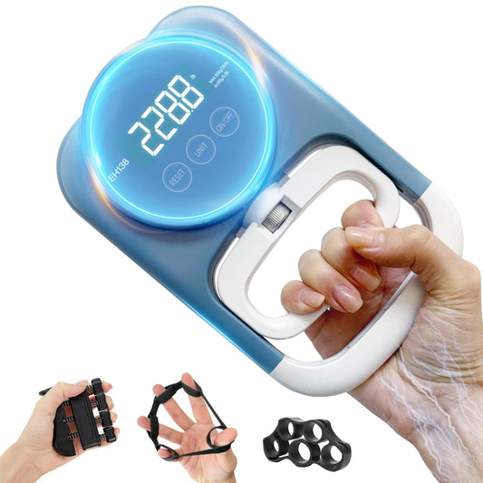 Grip Strength Tester Hand Dynamometer - Grip Strength Trainer Hand Exerciser with Potenciador de Agar de mano Novice Friendly Adjustable Handle for School Home Sports Use (265 Lbs / 120 Kgs)