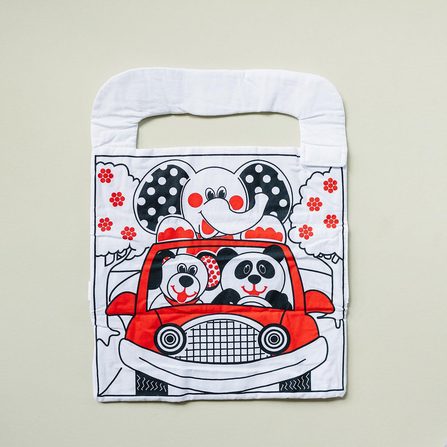 Car Toys for Babies - Infant Car Seat Toy with High Contrast Colors, Reversible Design, Baby Safe Mirror and Storage Pocket - Easy to Attach and Clean, Infant Carseat Toy