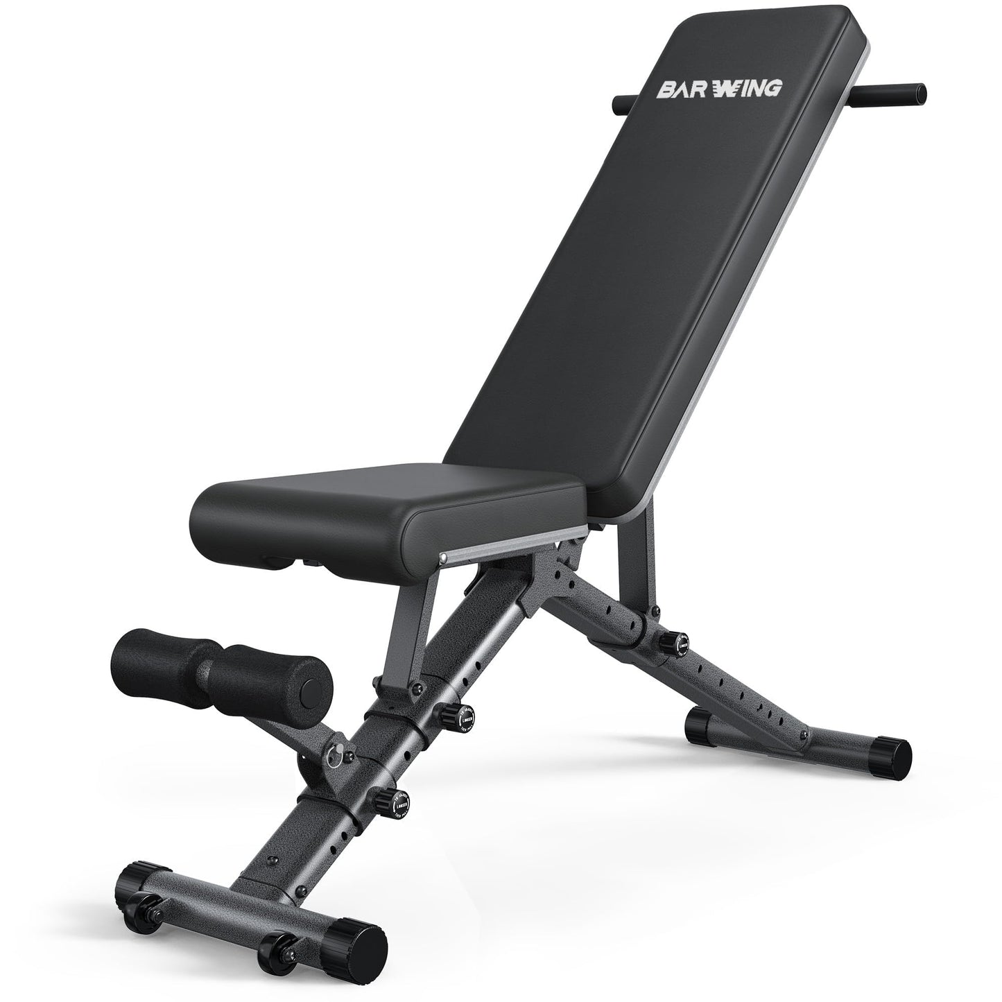 BARWING Adjustable Weight Bench Workout Bench, 1000 LB Heavy Duty Incline Decline Bench for Home Gym, Easy Assembly Foldable Training Lifting Bench, Ultra Short Gap New Version