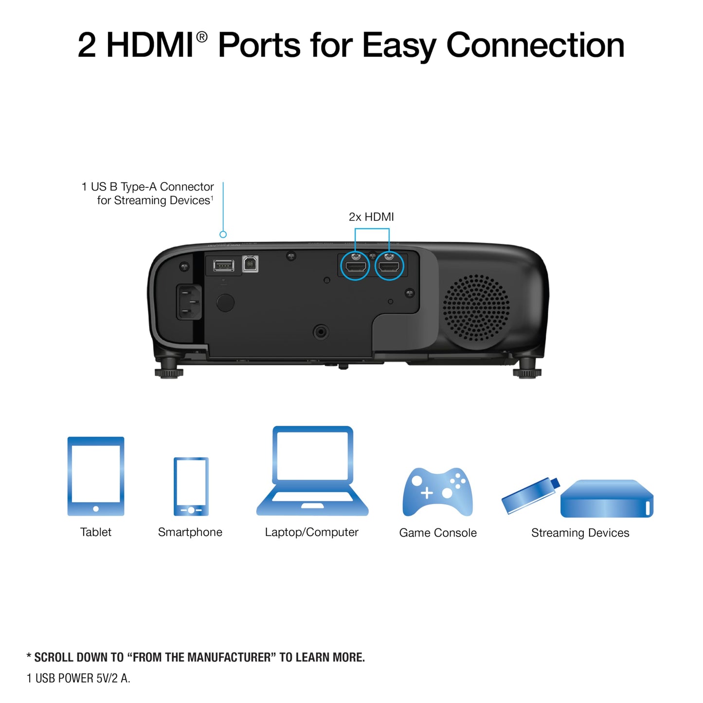 Epson Pro EX9270 Wireless 1080p 3LCD Projector 4,100 Lumens Color and White Brightness, Apple AirPlay, Miracast, Stream from Phone or Laptop, 2 HDMI Ports, 1.6x Optical Zoom, Built-In Speaker