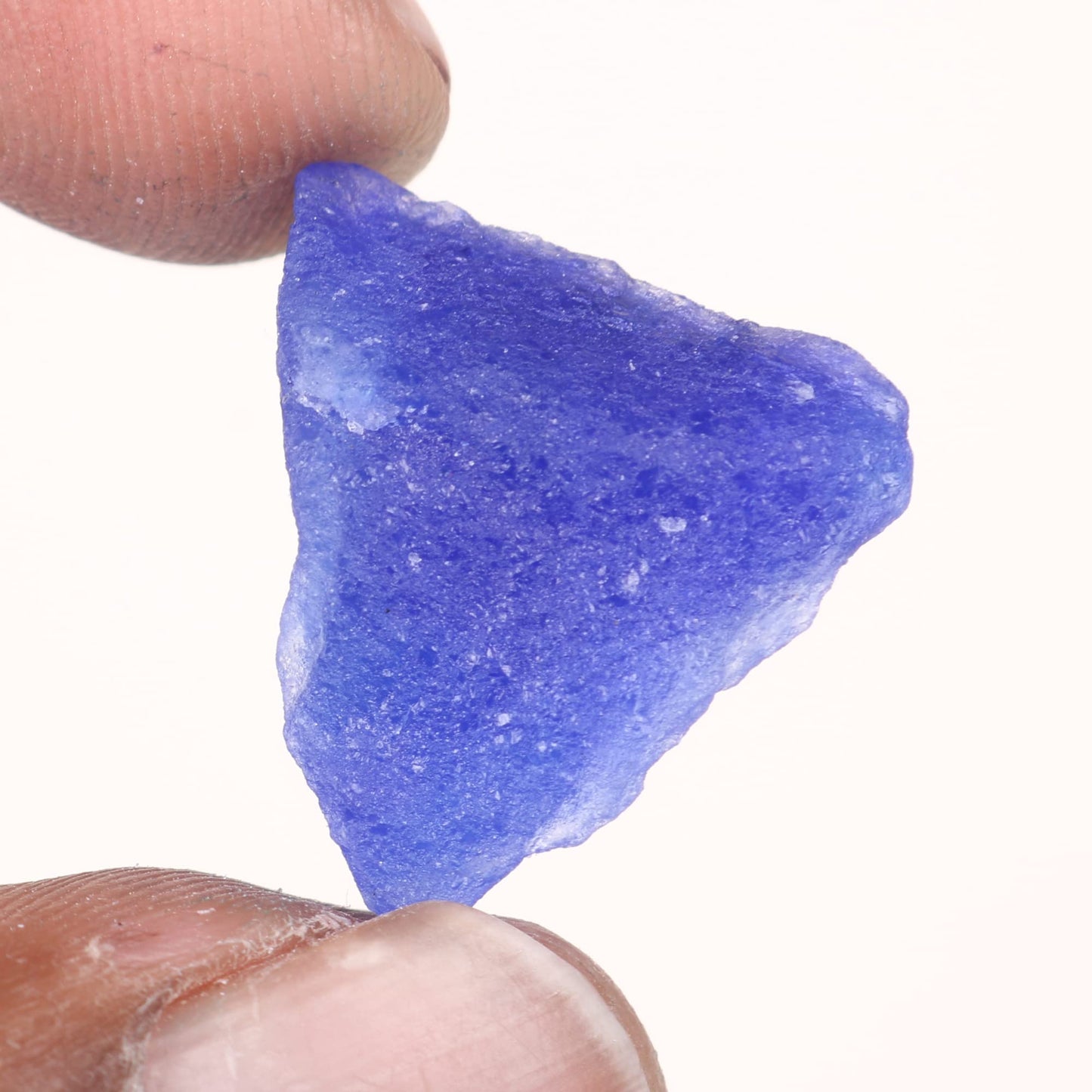 REAL-GEMS 19.00 Ct Natural Raw Blue Sapphire Gemstone Beads Loose Crystals for Jewelry Making DIY Necklace Gem Supplies