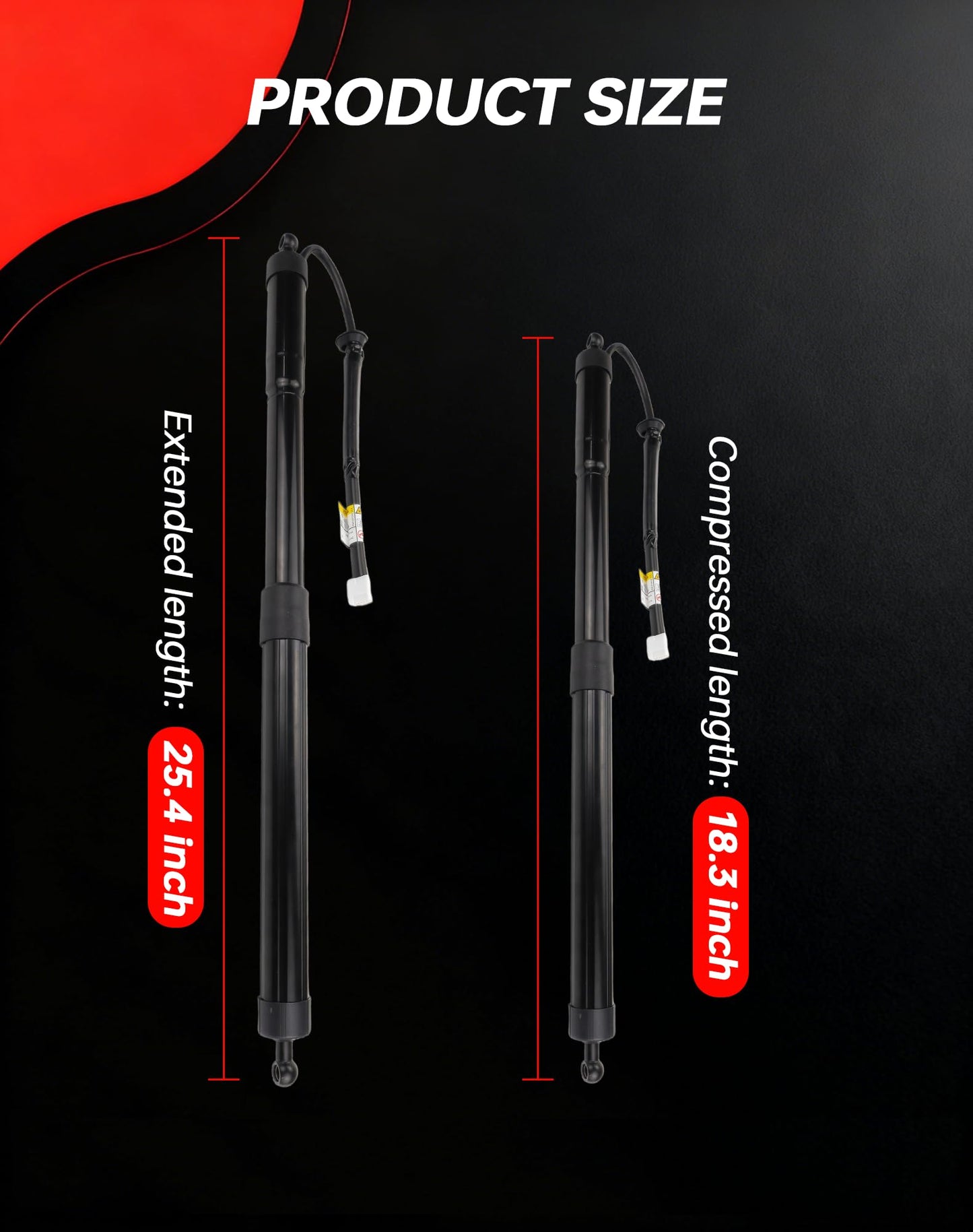Flecto Power Liftgate Actuator Struts Compatible with Toyota Highlander 2014-2019, Electric Rear Hatch Tailgate Shock Support Pair Left & Right Replace 6891009120 6892009130 6891009051