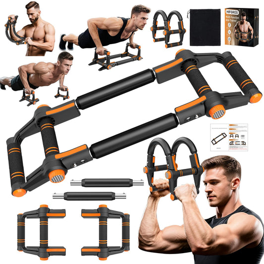 HIFGROD Twister Arm Trainer - 3-in-1 Adjustable Chest Workout Equipment,Portable Home Gym Chest & Arm Workout, Push Up Bars, 60-140lbs Resistance for Men Women