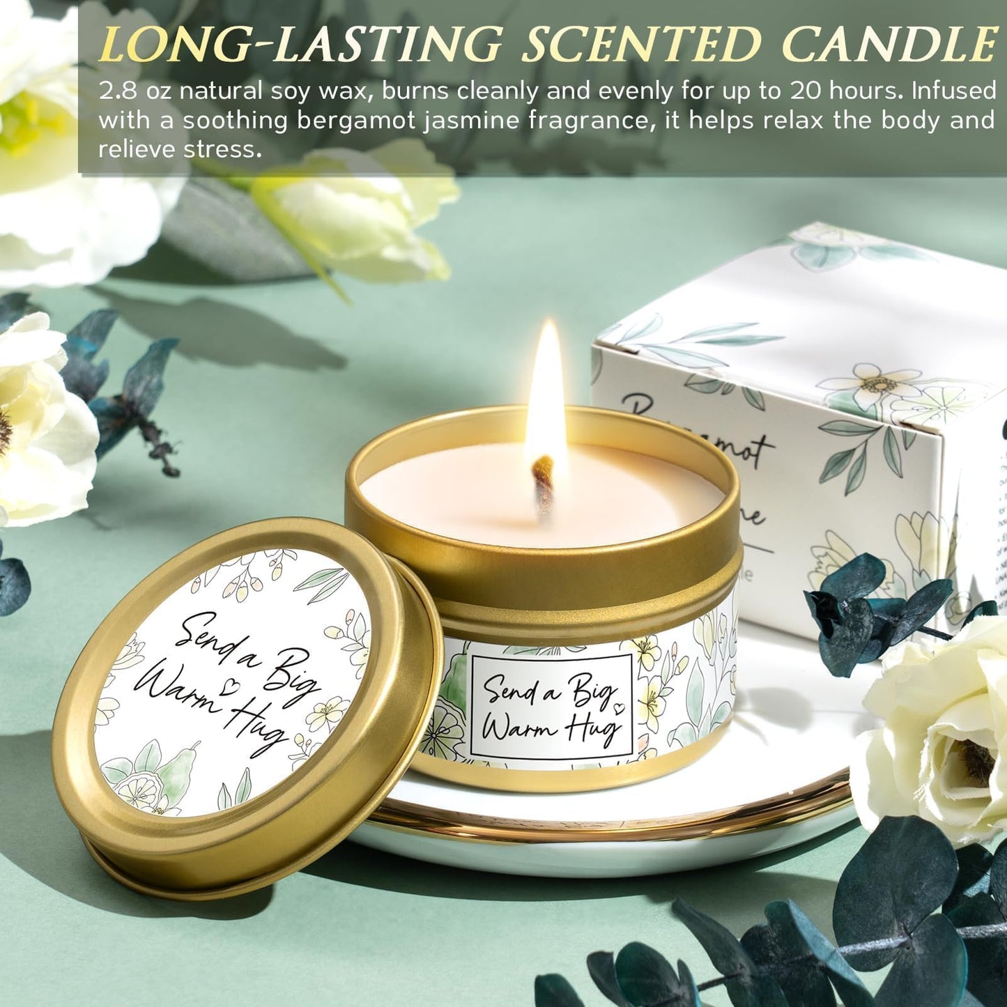 Mother's Day & Birthday Gifts for Women, Get Well Soon Care Package After Surgery & Cancer, Luxury Self Care Sympathy Basket, Inspirational Thinking of You Feel Better Spa Gift Set for Mom Her Friend