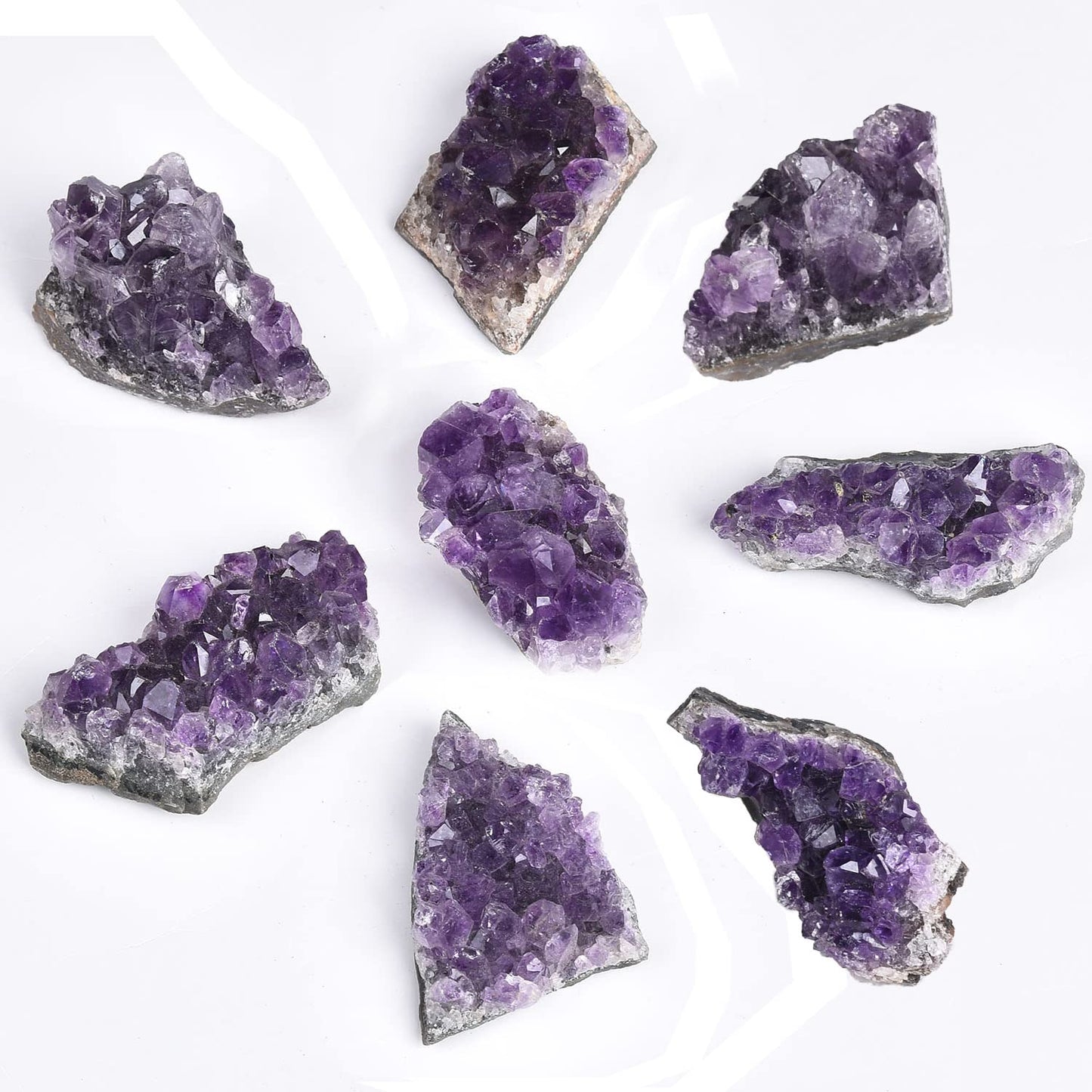JIC Gem 1.1 LB Amethyst Clusters Natural Raw Amethyst Geode Rock Crystal Healing Stones Witchcraft Gemstone Specimen