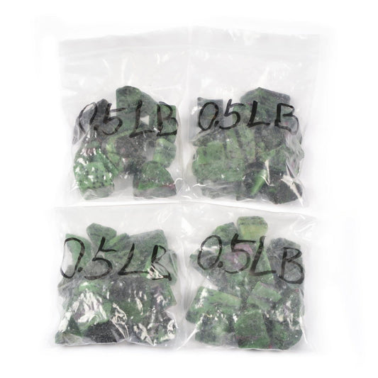 1/2LB Large Green Ruby Zoisite Natural Crystal Healing Raw Stones Rock Collection