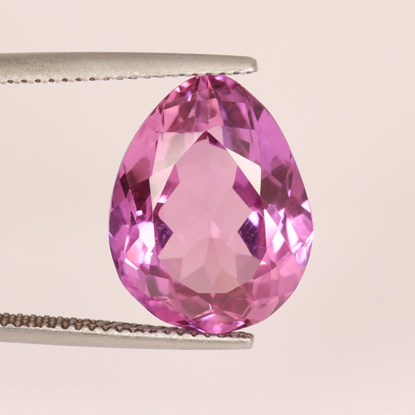 REAL-GEMS Jewelry Making Stone Certified 11.5 Carat Natural Brazilian Pink Kunzite Pear Cut Loose Gemstone