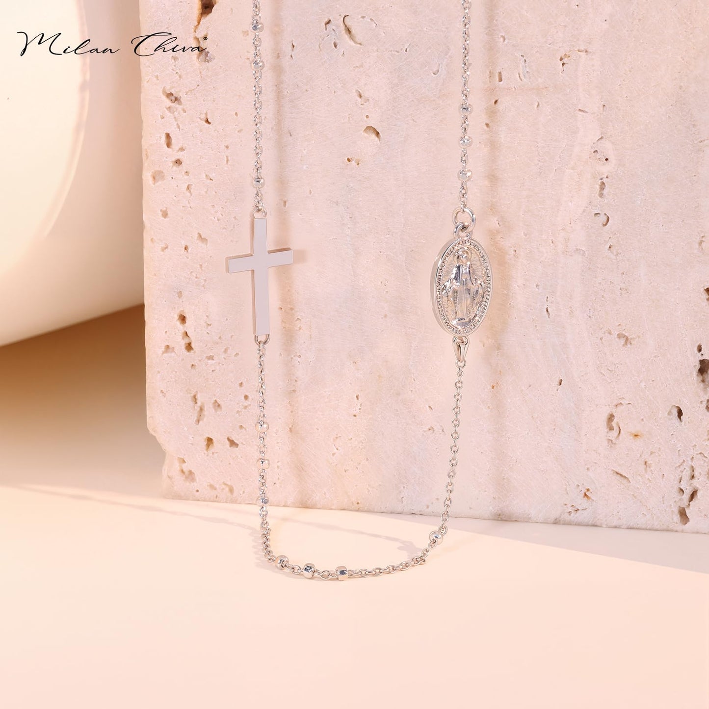 Milan Chiva Gold Plated Necklaces for Women 14K Gold Plated Chain Lightweight Dainty Jewelry MNS-1040SL