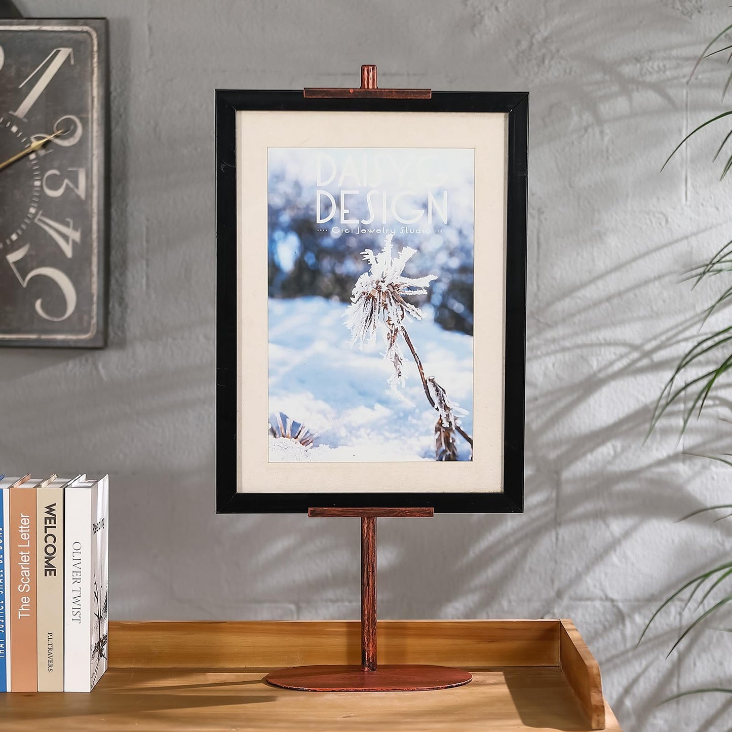 Adjustable Easel Stands for Display, Tabletop Easel Stand for Picture Frames up to 28", Antique Heavy Duty Sign Stand for Art Paintings Photos, Picture Easel with Base for Home Office Galleries
