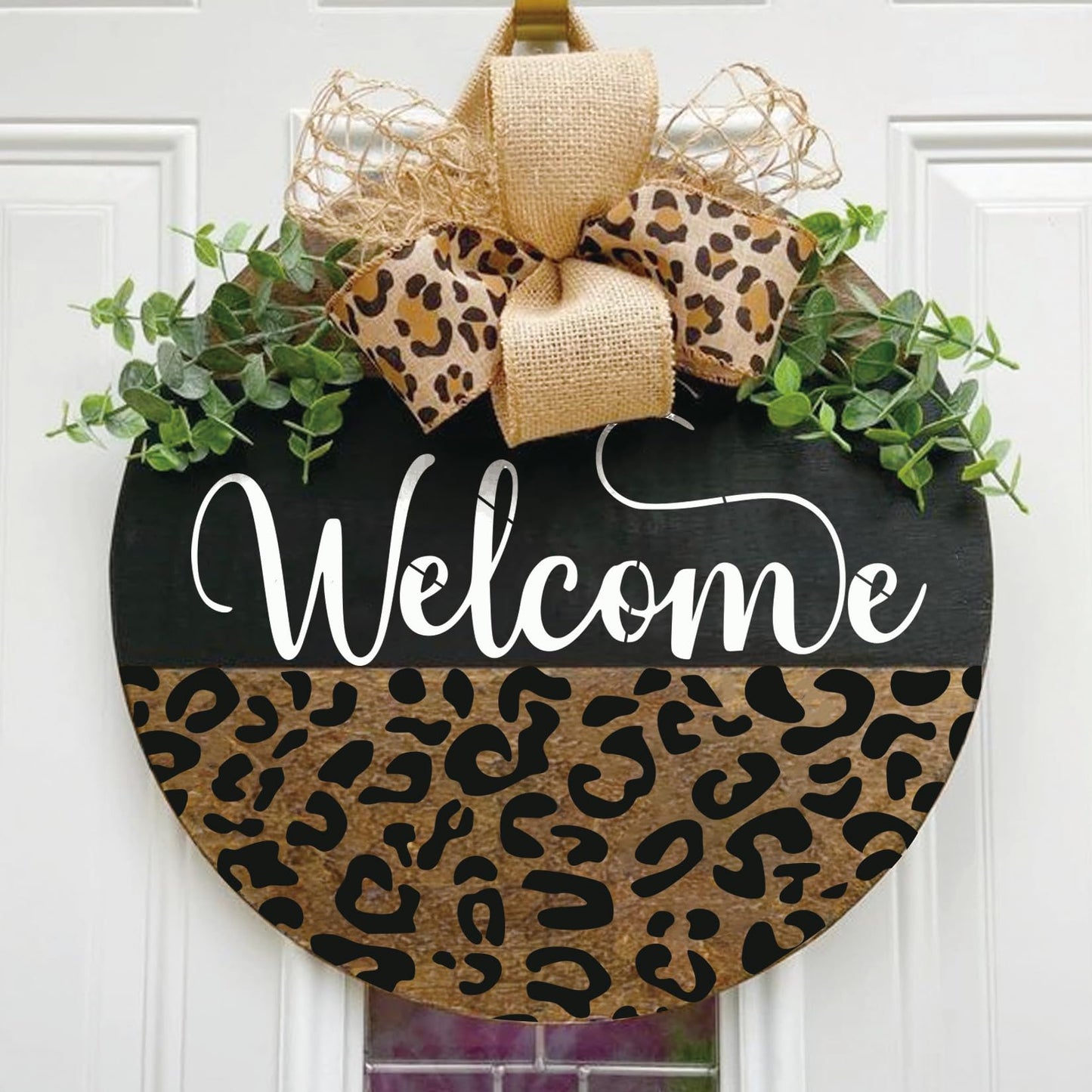 Welcome Stencils for Painting on Wood Doormat, Half Round Stencils for Crafts Reusable for Door Mats Furniture Sign Canvas DIY (hafl22)